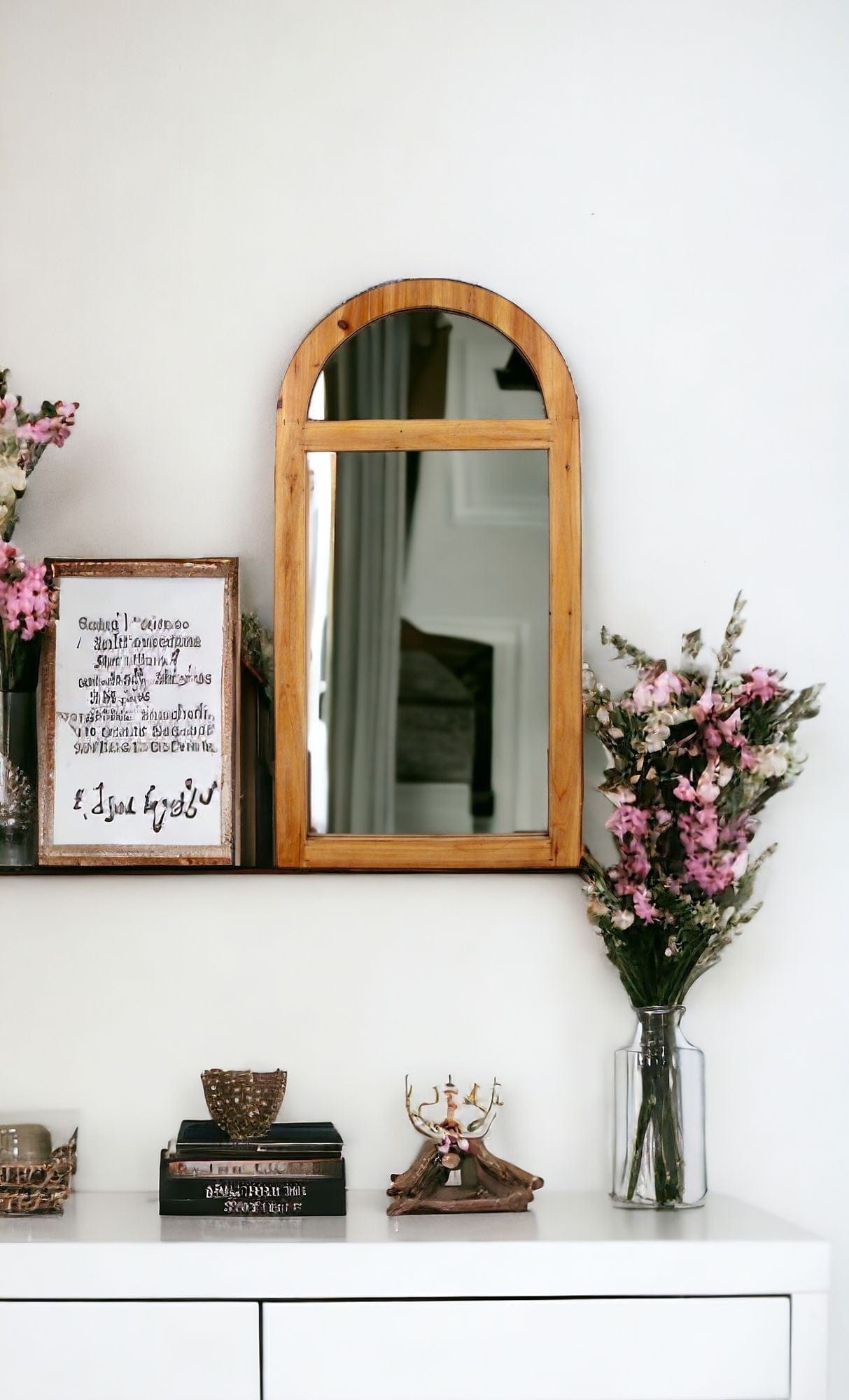 Brown Arch Accent Mirror - Homeroots - Flyclothing LLC