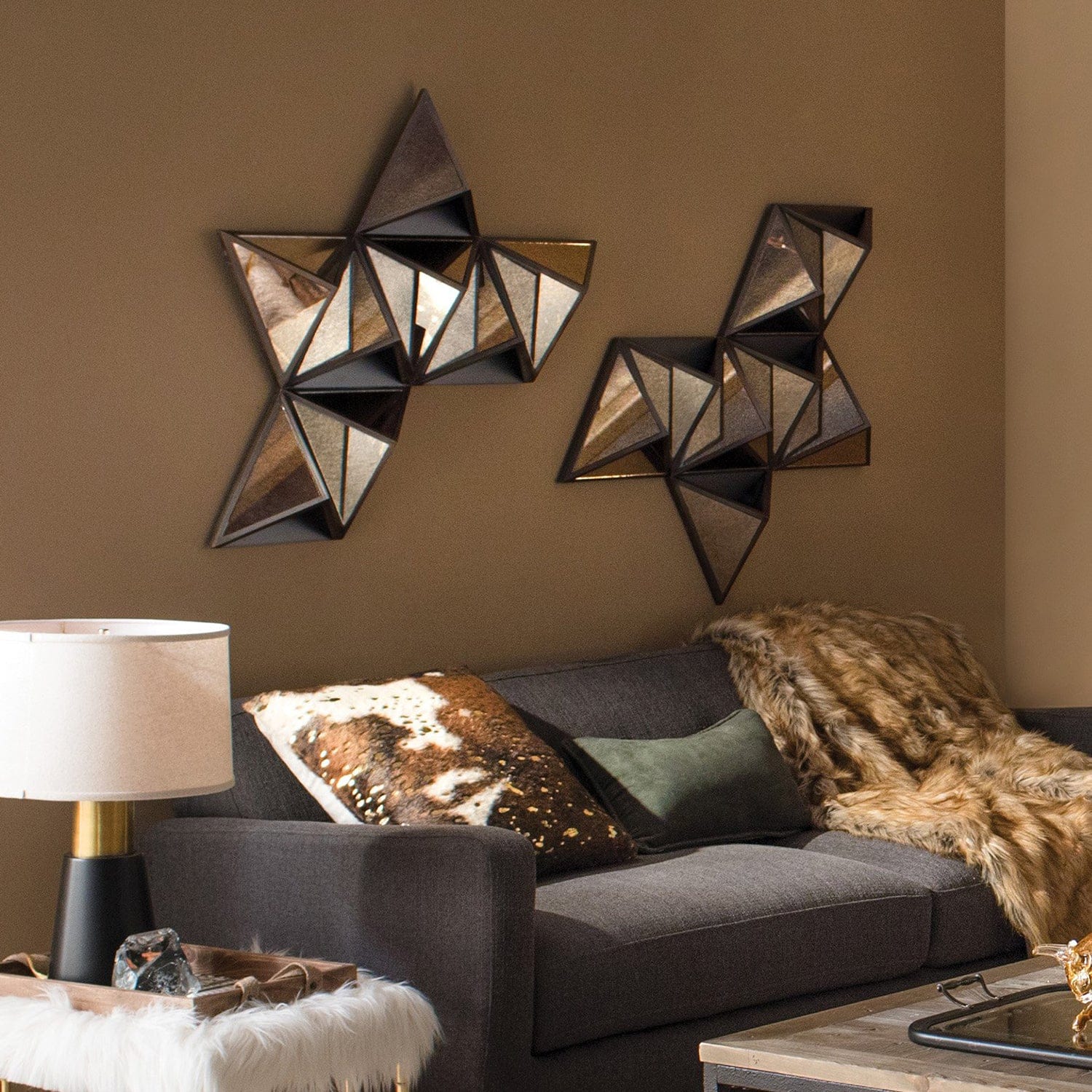 42" X 24" X 6" Black Diamante Wooden - Wall Decor - Homeroots - Flyclothing LLC