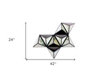 42" X 24" X 6" Black Diamante Wooden - Wall Decor - Homeroots - Flyclothing LLC