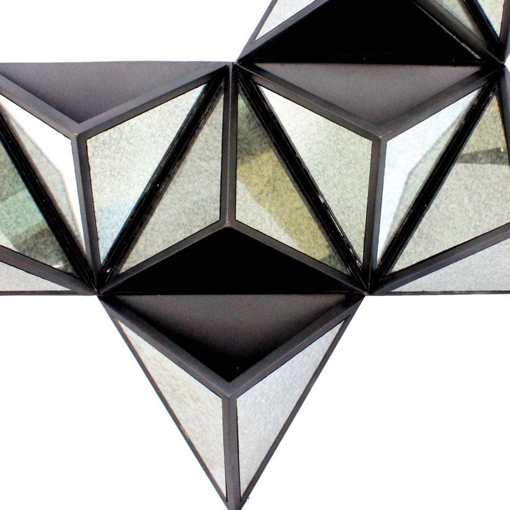 42" X 24" X 6" Black Diamante Wooden - Wall Decor - Homeroots - Flyclothing LLC