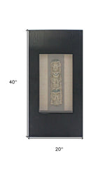 40" X 20" X 3" Black & Brown Facial-Makeup Patterned Plaque - Wall Decor - Homeroots - Flyclothing LLC