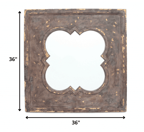 Bronze Square Accent Mirror - Homeroots - Flyclothing LLC