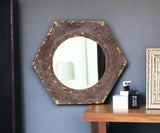 Bronze Hexagon Accent Mirror - Homeroots - Flyclothing LLC