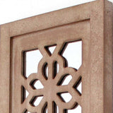 Set of Two Tan Lattice Wall Sconce Candle Holders - Homeroots