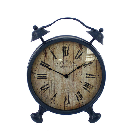 3" Round Blue Glass Analog Wall Clock - Homeroots