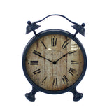 3" Round Blue Glass Analog Wall Clock - Homeroots