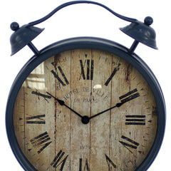 3" Round Blue Glass Analog Wall Clock - Homeroots