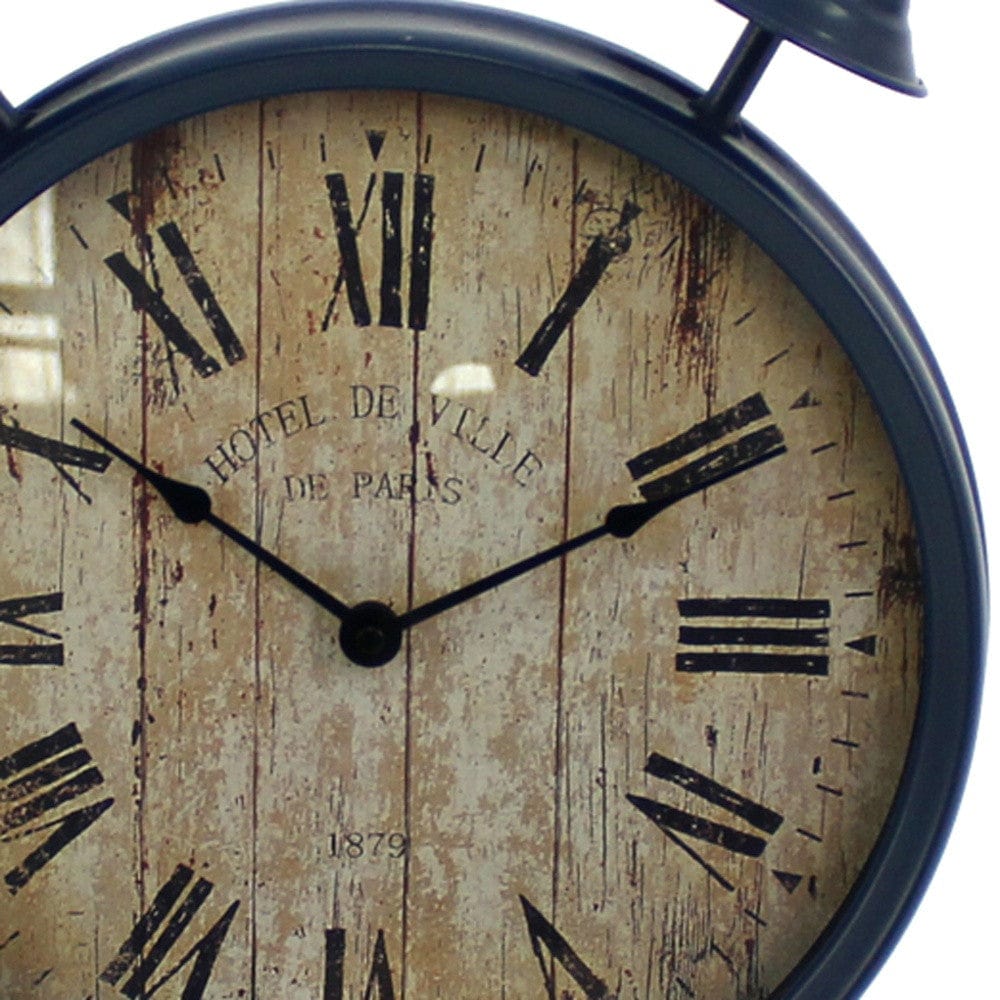 3" Round Blue Glass Analog Wall Clock - Homeroots - Flyclothing LLC