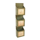 42" X 10" X 5" Green Rustic Vertical - Newspaper & Magazine Rack - Homeroots