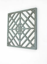 24" X 24" X 1" Blue Mirrored Square Wooden Wall Decor - Homeroots - Flyclothing LLC