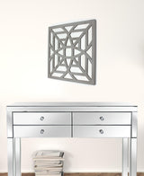 24" X 24" X 1" Gray Mirrored Square Wooden Wall Decor - Homeroots - Flyclothing LLC