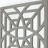 24" X 24" X 1" Gray Mirrored Square Wooden Wall Decor - Homeroots - Flyclothing LLC