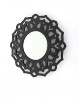 Black Round Accent Mirror - Homeroots - Flyclothing LLC