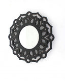 Black Round Accent Mirror - Homeroots