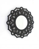 Black Round Accent Mirror - Homeroots