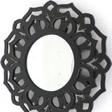 Black Round Accent Mirror - Homeroots