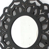 Black Round Accent Mirror - Homeroots