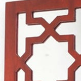 17" X 5" X 6" Red, Wooden Cross - Candle Holder Sconce - Homeroots