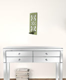 17" X 6" Green Wood Wall Decor - Homeroots