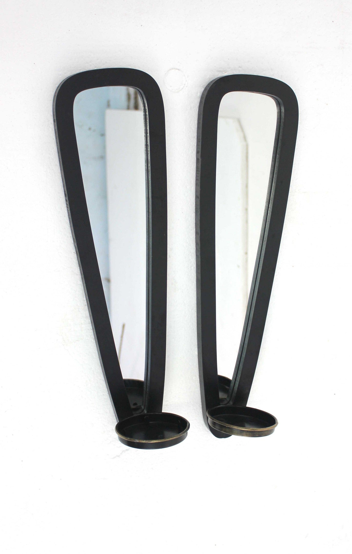 5 X 5.75 X 20.5 Black Wooden - Candle Holder Sconce Set - Homeroots - Flyclothing LLC