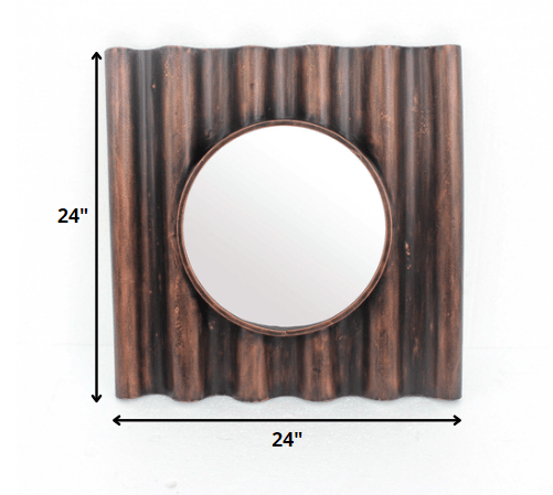 Bronze Square Accent Metal Mirror - Homeroots - Flyclothing LLC
