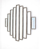 36" X 36" X 2" Silver Rustic Multi Mirrored Wall Sculpture - Homeroots
