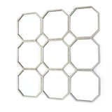 30" X 30" X 1" Silver Mirrored Metal - Wall Sculpture - Homeroots