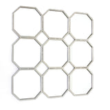 30" X 30" X 1" Silver Mirrored Metal - Wall Sculpture - Homeroots