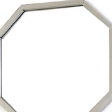 30" X 30" X 1" Silver Mirrored Metal - Wall Sculpture - Homeroots