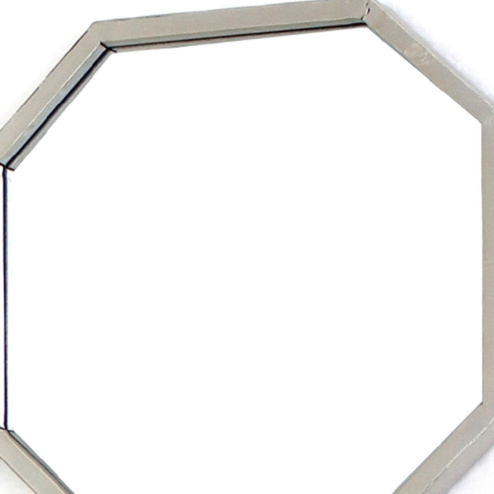 30" X 30" X 1" Silver Mirrored Metal - Wall Sculpture - Homeroots - Flyclothing LLC