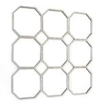 30" X 30" X 1" Silver Mirrored Metal - Wall Sculpture - Homeroots - Flyclothing LLC