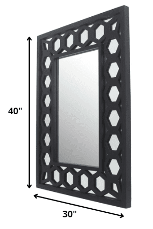 Black Square Accent Mirror - Homeroots - Flyclothing LLC
