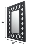 Black Square Accent Mirror - Homeroots - Flyclothing LLC