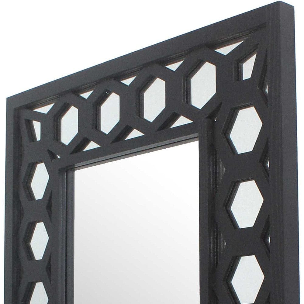 Black Square Accent Mirror - Homeroots - Flyclothing LLC