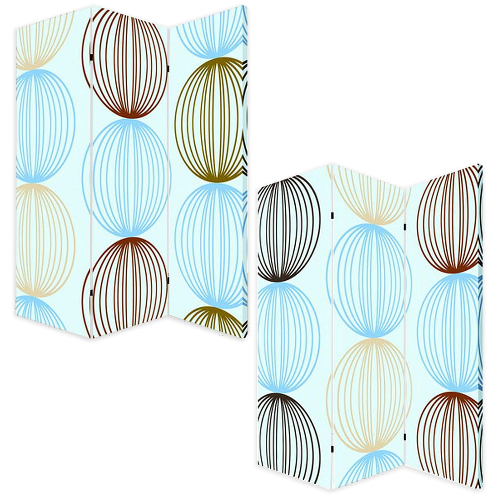 48 X 72 Multi Color Wood Canvas Sphere Screen - Homeroots - Flyclothing LLC