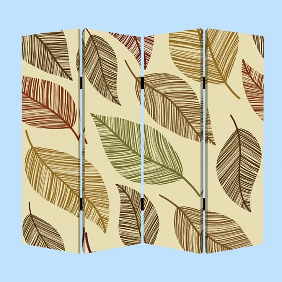 84 X 84 Multi Color Wood Canvas Perpetual Leaf Screen - Homeroots - Flyclothing LLC
