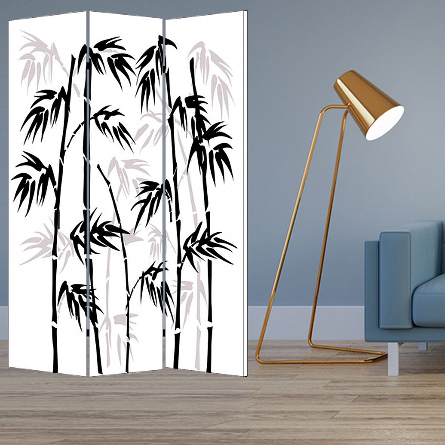 48 X 72 Multi Color Wood Canvas Bamboo Leaf Screen - Homeroots - Flyclothing LLC