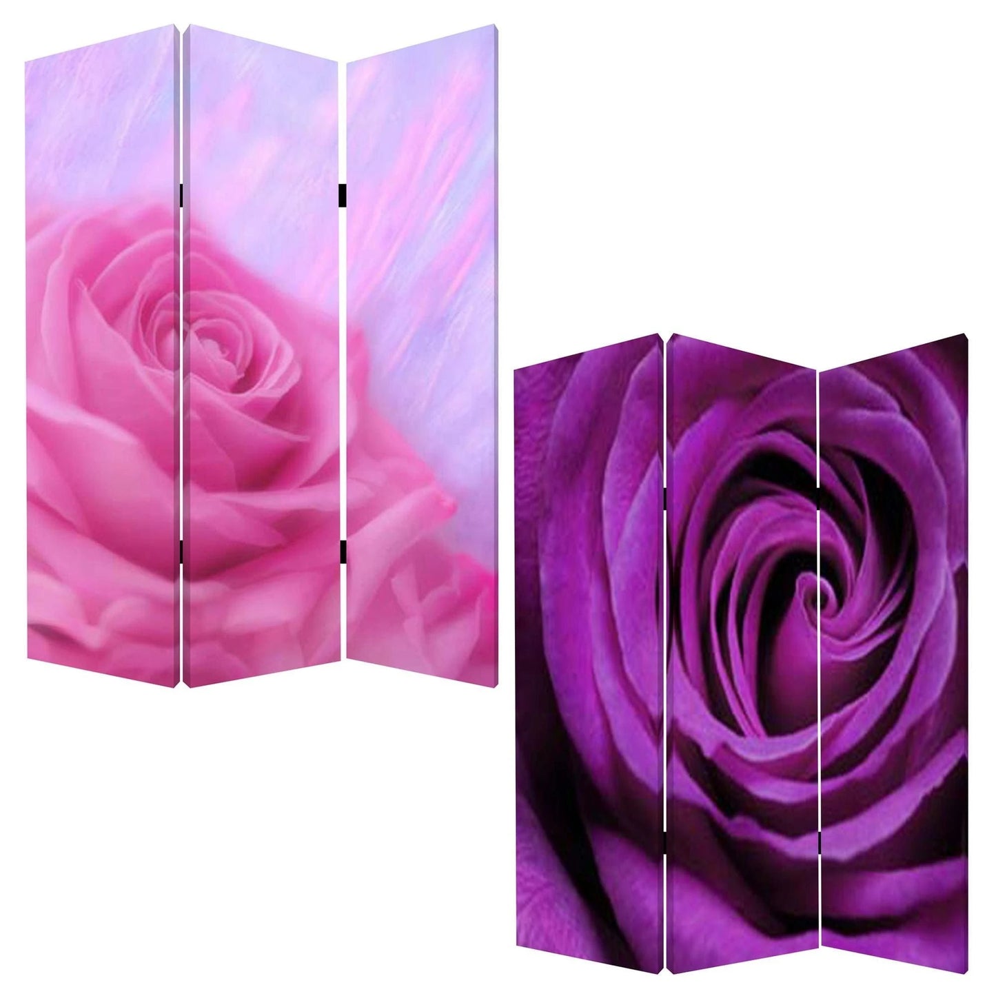 48 X 72 Multi Color Wood Canvas Flourish Screen - Homeroots - Flyclothing LLC