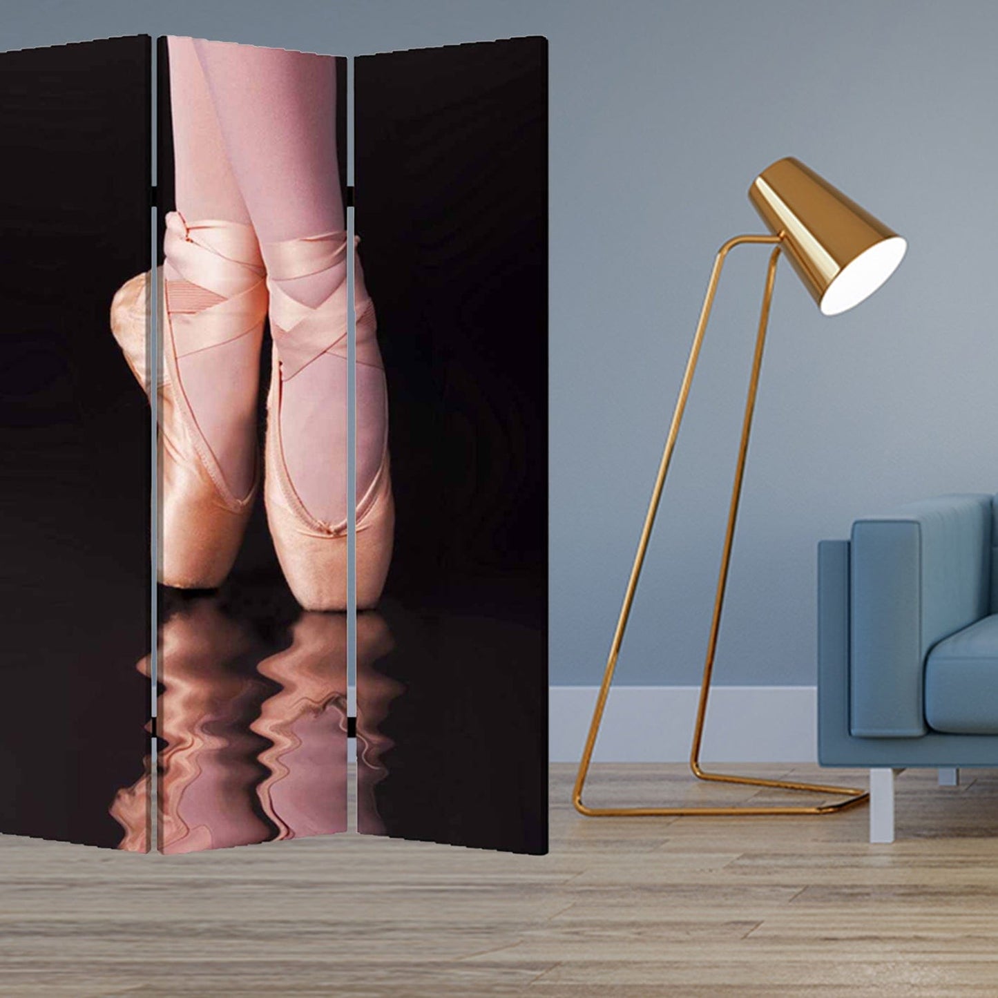 48" X 72" Multi Color Wood Canvas Ballet Screen - Homeroots - Flyclothing LLC