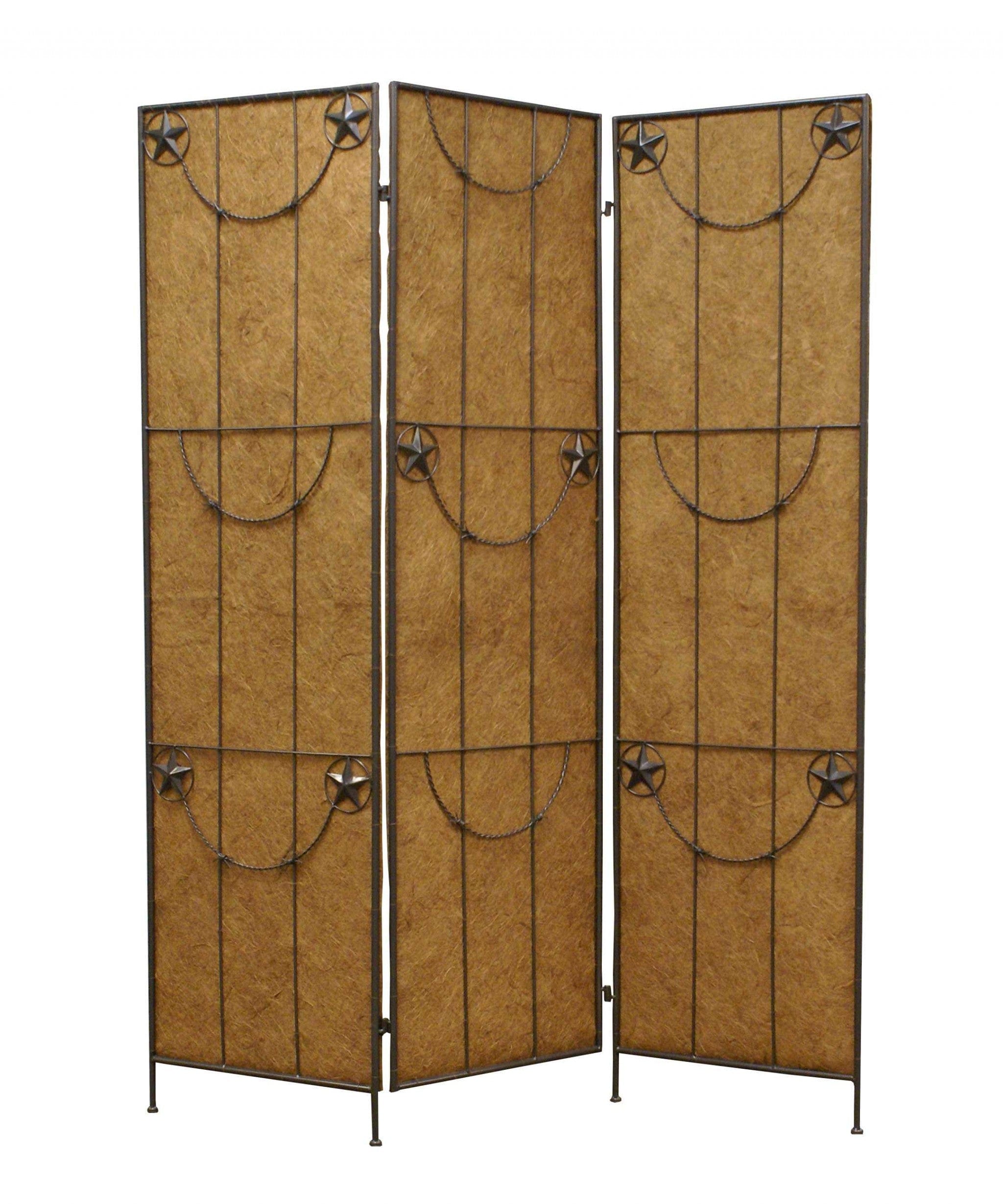 60 X 72 Brown Metal Lone Star - Screen - Homeroots