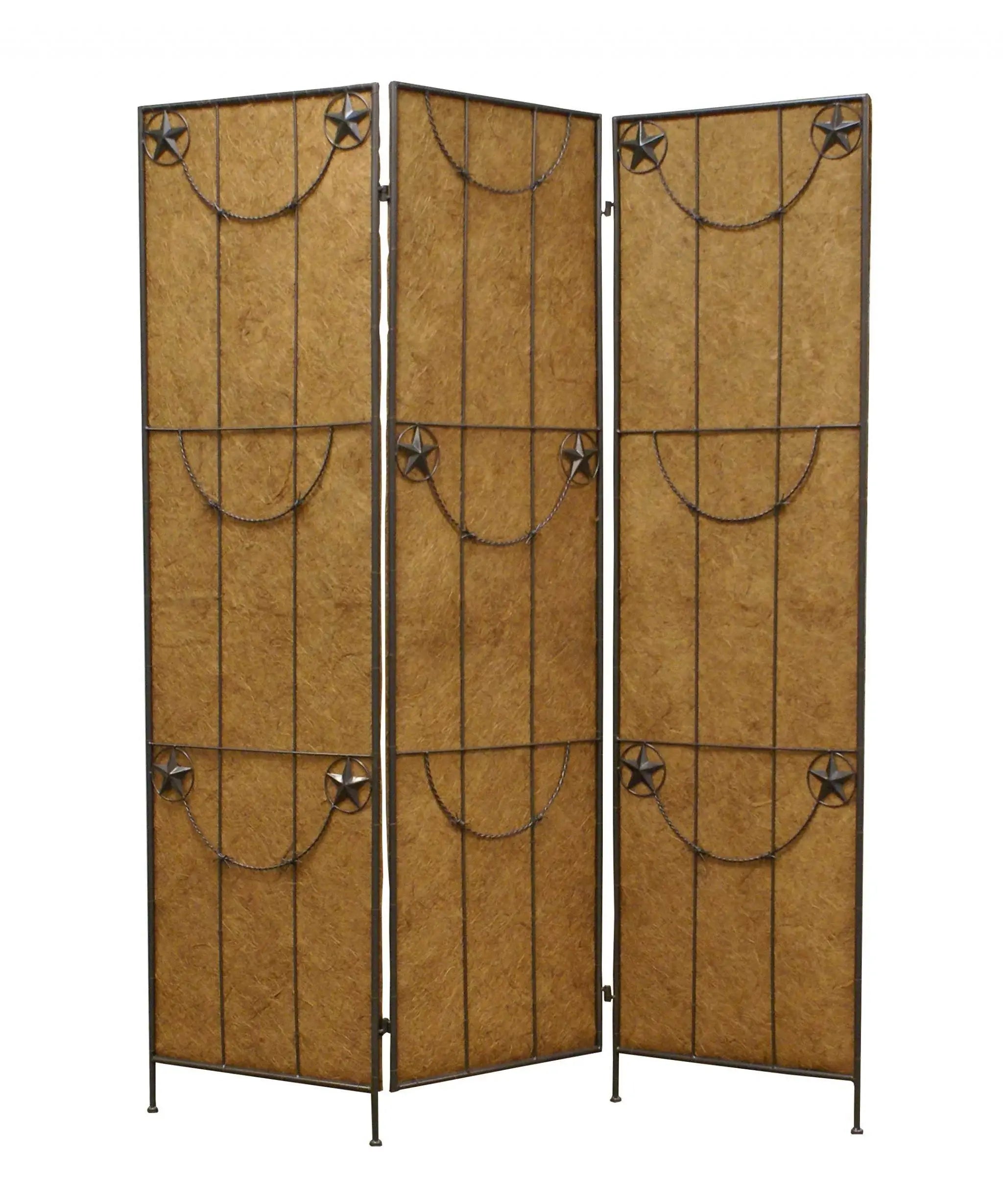 60 X 72 Brown Metal Lone Star - Screen - Homeroots - Flyclothing LLC