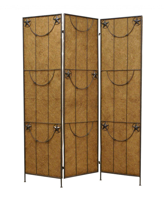 60 X 72 Brown Metal Lone Star - Screen - Homeroots