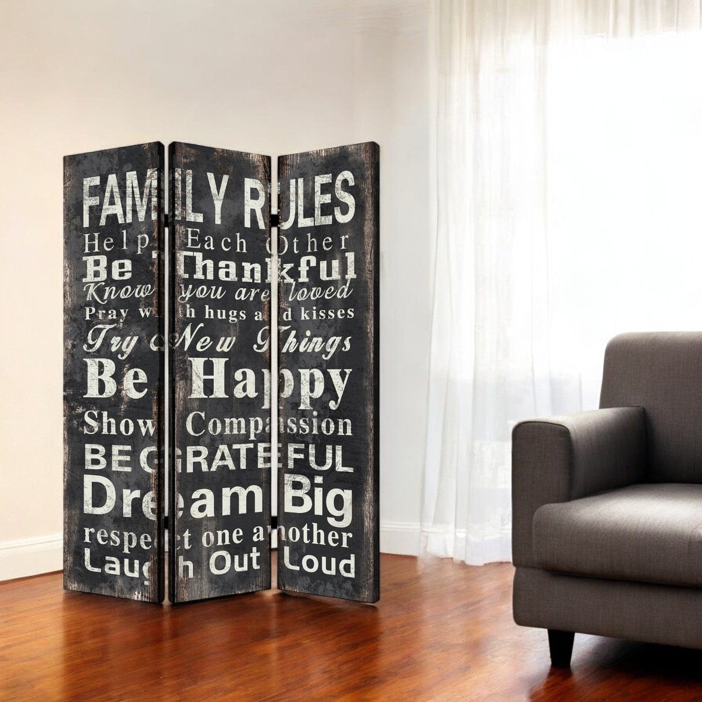 48" X 72" Multi Color Wood Canvas The Blue Eyed Screen - Homeroots - Flyclothing LLC