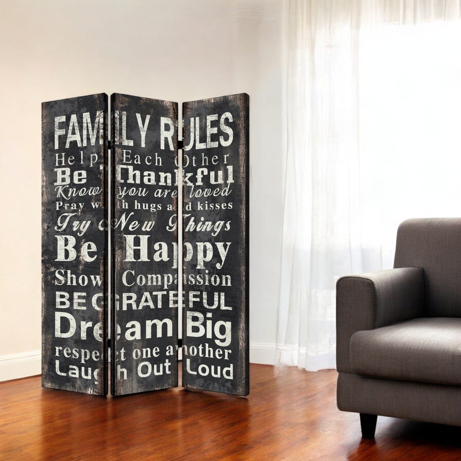 48" X 72" Multi Color Wood Canvas The Blue Eyed Screen - Homeroots - Flyclothing LLC
