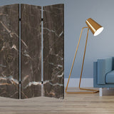 48" X 72" Multi Color Wood Canvas Black Marble Screen - Homeroots - Flyclothing LLC