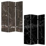 48" X 72" Multi Color Wood Canvas Black Marble Screen - Homeroots - Flyclothing LLC
