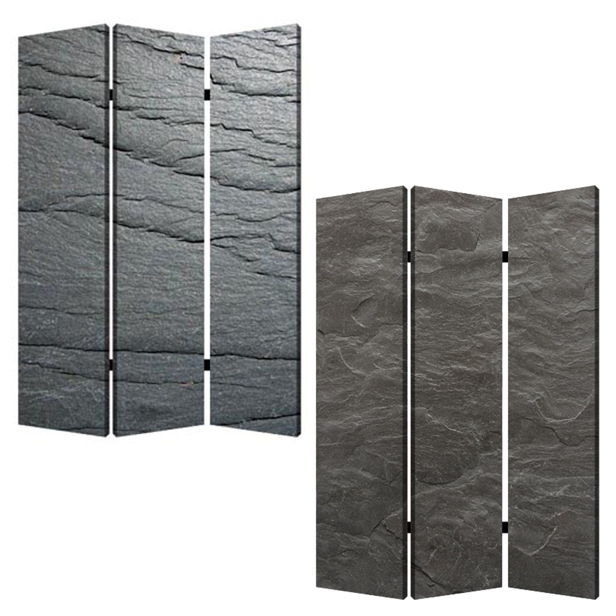 48" X 72" Multi Color Wood Canvas Black Slate Screen - Homeroots - Flyclothing LLC