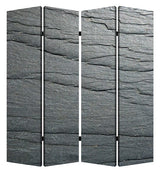84" X 84" Multi Color Wood Canvas Black Slate Screen - Homeroots - Flyclothing LLC