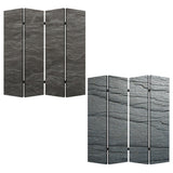 84" X 84" Multi Color Wood Canvas Black Slate Screen - Homeroots - Flyclothing LLC