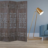 52 X 67 Brown 3 Panel Wood Screen - Homeroots - Flyclothing LLC